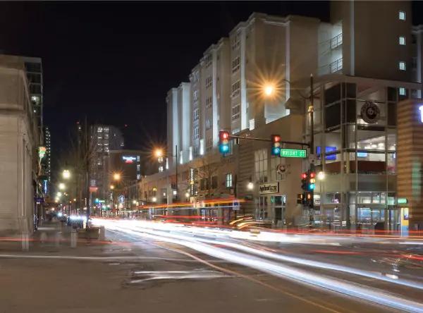 Campustown in Champaign-Urbana, an area of town that receives expert service from Popejoy, an established Champaign Urbana Roofing Contractor